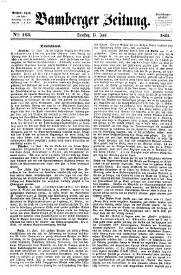 Bamberger Zeitung Samstag 15. Juni 1861