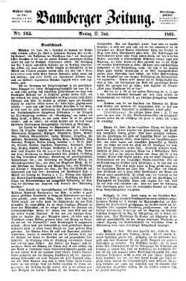 Bamberger Zeitung Montag 17. Juni 1861