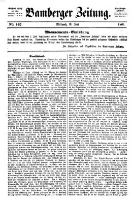 Bamberger Zeitung Mittwoch 19. Juni 1861