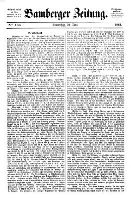 Bamberger Zeitung Donnerstag 20. Juni 1861