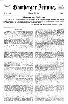 Bamberger Zeitung Montag 24. Juni 1861