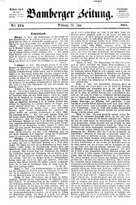 Bamberger Zeitung Mittwoch 26. Juni 1861