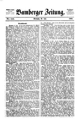 Bamberger Zeitung Mittwoch 10. Juli 1861