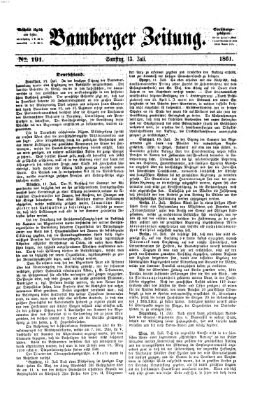 Bamberger Zeitung Samstag 13. Juli 1861