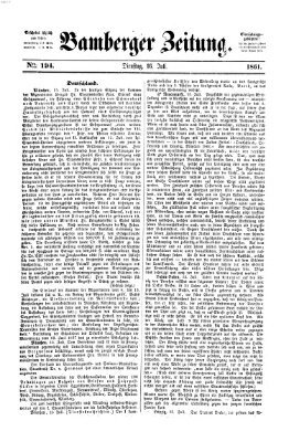 Bamberger Zeitung Dienstag 16. Juli 1861