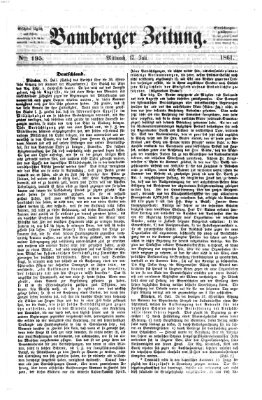 Bamberger Zeitung Mittwoch 17. Juli 1861