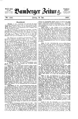 Bamberger Zeitung Freitag 19. Juli 1861