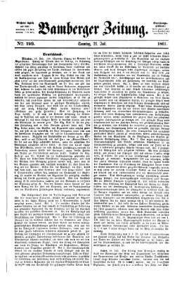 Bamberger Zeitung Sonntag 21. Juli 1861