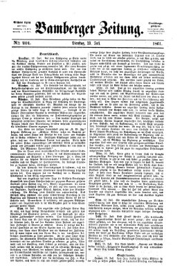 Bamberger Zeitung Dienstag 23. Juli 1861