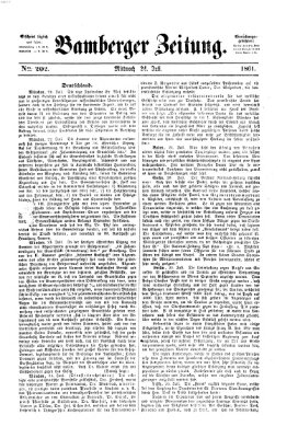 Bamberger Zeitung Mittwoch 24. Juli 1861