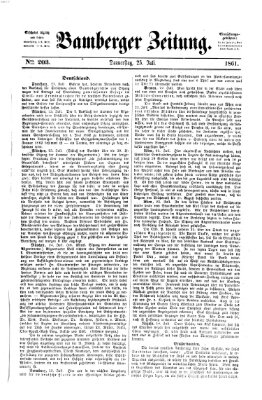 Bamberger Zeitung Donnerstag 25. Juli 1861