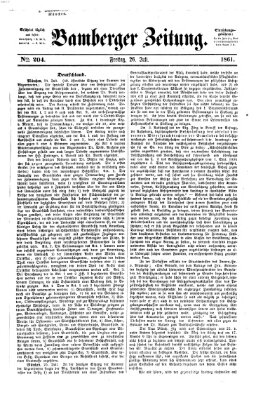 Bamberger Zeitung Freitag 26. Juli 1861