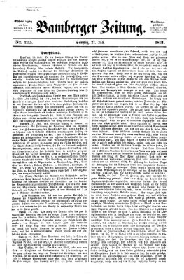 Bamberger Zeitung Samstag 27. Juli 1861