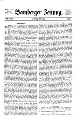 Bamberger Zeitung Dienstag 30. Juli 1861