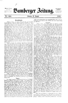 Bamberger Zeitung Montag 12. August 1861