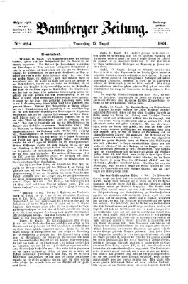 Bamberger Zeitung Donnerstag 15. August 1861