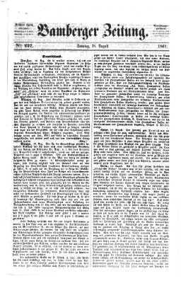 Bamberger Zeitung Sonntag 18. August 1861