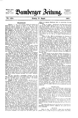 Bamberger Zeitung Montag 19. August 1861