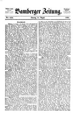 Bamberger Zeitung Sonntag 25. August 1861