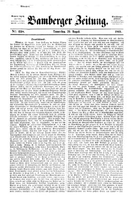 Bamberger Zeitung Donnerstag 29. August 1861