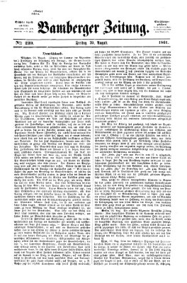 Bamberger Zeitung Freitag 30. August 1861