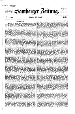 Bamberger Zeitung Samstag 31. August 1861
