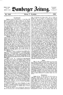 Bamberger Zeitung Montag 2. September 1861