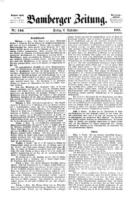 Bamberger Zeitung Freitag 6. September 1861