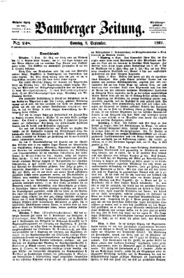 Bamberger Zeitung Sonntag 8. September 1861