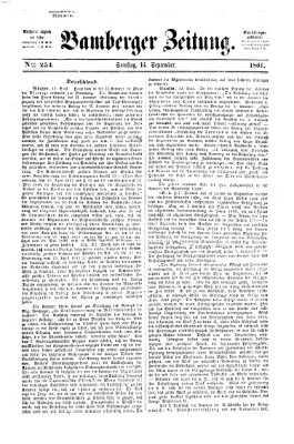 Bamberger Zeitung Samstag 14. September 1861