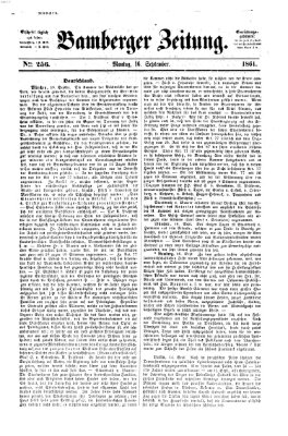 Bamberger Zeitung Montag 16. September 1861