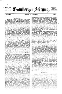 Bamberger Zeitung Samstag 21. September 1861