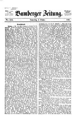 Bamberger Zeitung Donnerstag 3. Oktober 1861