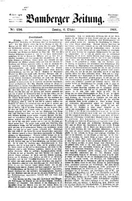 Bamberger Zeitung Sonntag 6. Oktober 1861