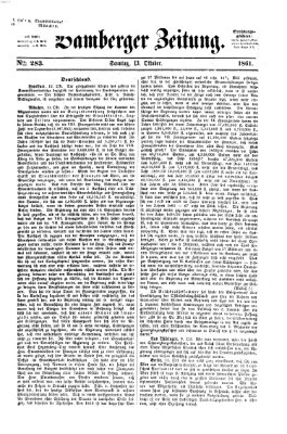 Bamberger Zeitung Sonntag 13. Oktober 1861