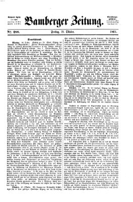 Bamberger Zeitung Freitag 18. Oktober 1861