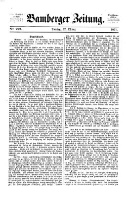 Bamberger Zeitung Dienstag 22. Oktober 1861