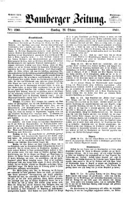 Bamberger Zeitung Samstag 26. Oktober 1861