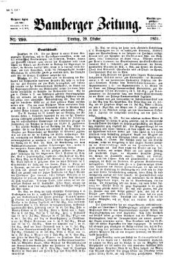 Bamberger Zeitung Dienstag 29. Oktober 1861