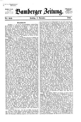 Bamberger Zeitung Samstag 2. November 1861