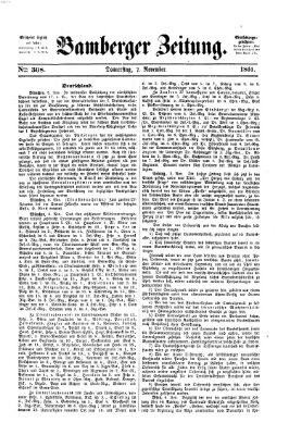 Bamberger Zeitung Donnerstag 7. November 1861