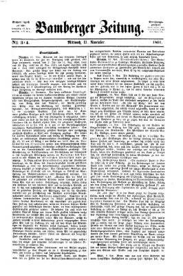 Bamberger Zeitung Mittwoch 13. November 1861