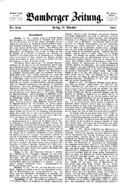 Bamberger Zeitung Freitag 15. November 1861