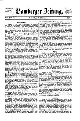 Bamberger Zeitung Donnerstag 21. November 1861