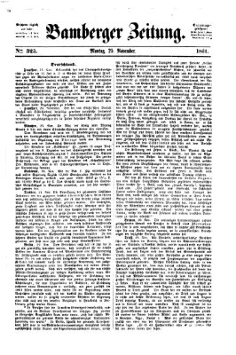 Bamberger Zeitung Montag 25. November 1861