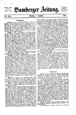 Bamberger Zeitung Sonntag 1. Dezember 1861