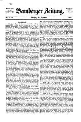 Bamberger Zeitung Dienstag 10. Dezember 1861