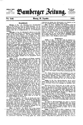 Bamberger Zeitung Montag 16. Dezember 1861