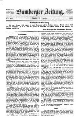 Bamberger Zeitung Samstag 21. Dezember 1861