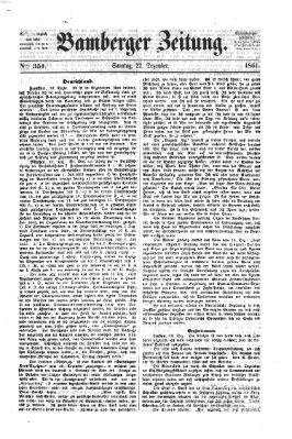 Bamberger Zeitung Sonntag 22. Dezember 1861